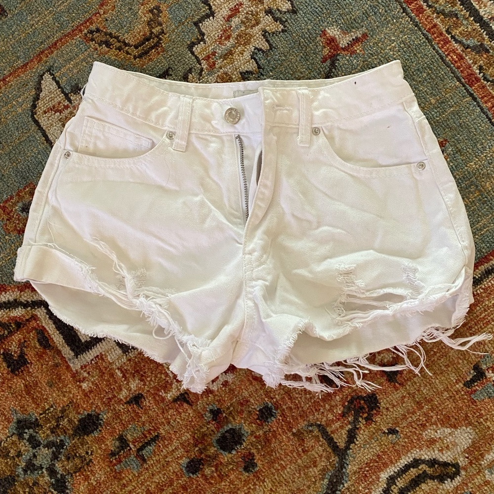 Forever 21 white denim shorts.